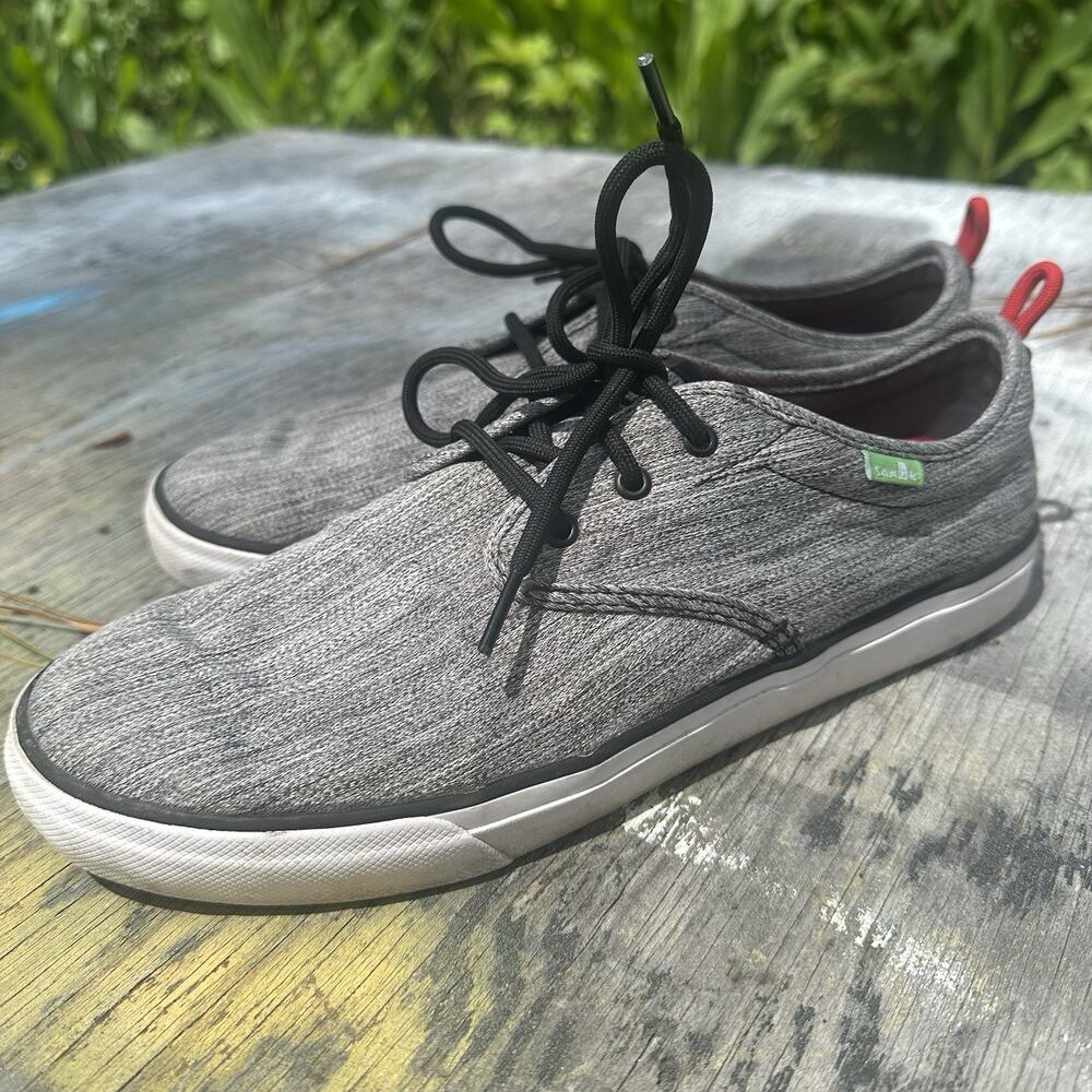 Sanuk Men's 9.5 Guide Plus Casual Fun Sneakers Lace Up Comfort Shoes 980